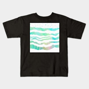 Tropical Waves abstract art Kids T-Shirt